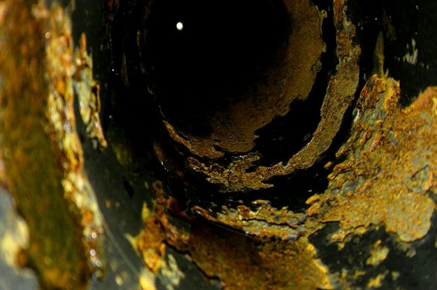 Internal-Corrosion internal image of corroded pipe.