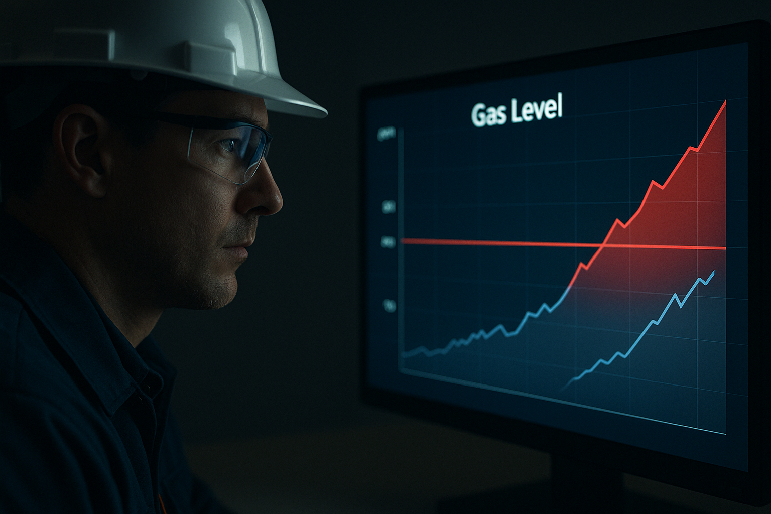 technician-monitoring-H2S-ChatGPT Image man looking at screen